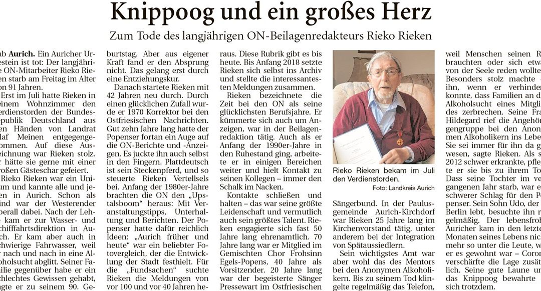 In Erinnerung an Rieko Rieken
