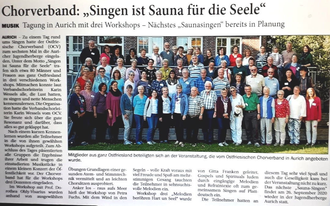 Singen ist Sauna für die Seele 2019