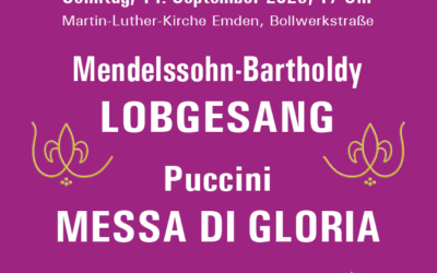 Singverein Emden -Jubiläumskonzert am Sonntag, 14.09.2025 um 17 Uhr