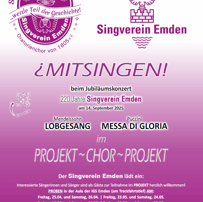 Singverein Emden -Mitsingen beim Jubiläumskonzert