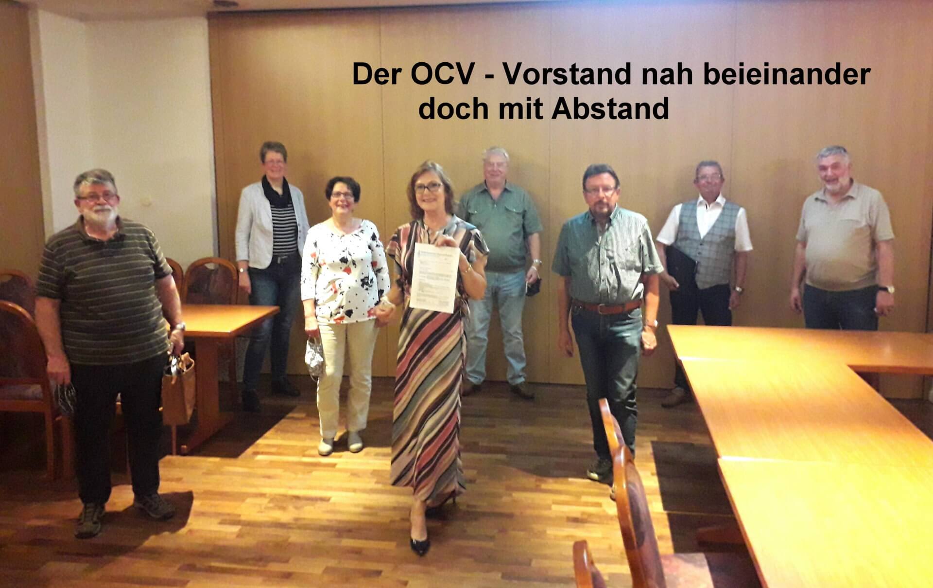 OCV Vorstandsitzung: 1. Mal wieder ANALOG und mit großer Vorplanung